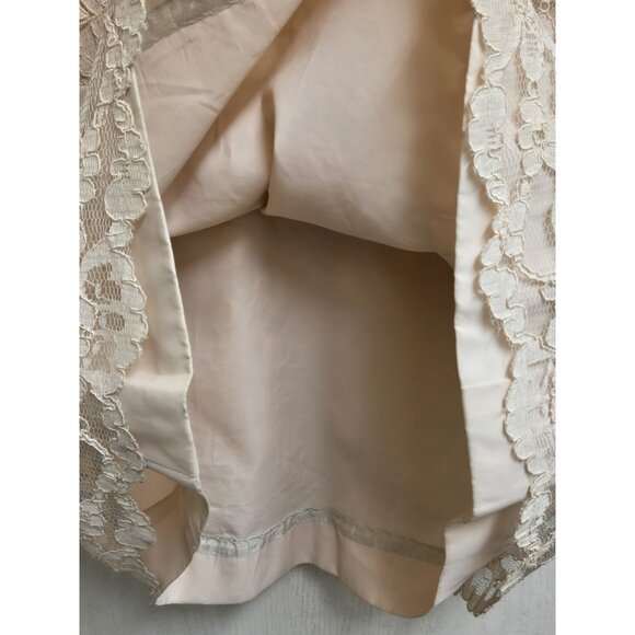 Womens Neusteters 50's Cocktail French Lace Beige Party Prom Formal Dress 14 M - Picture 9 of 16